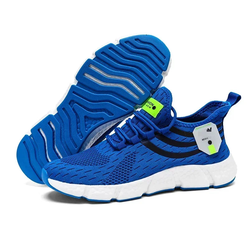 Tênis de corrida respirável com design Fly weave