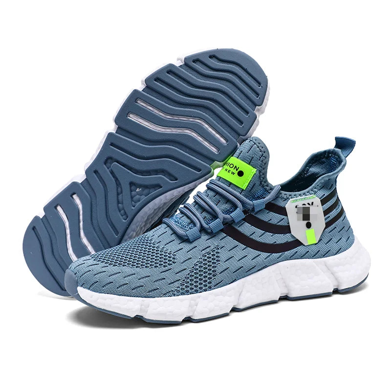 Tênis de corrida respirável com design Fly weave