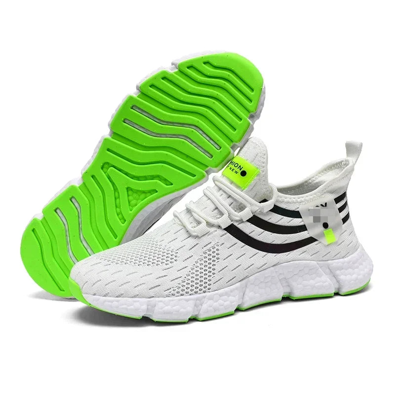 Tênis de corrida respirável com design Fly weave