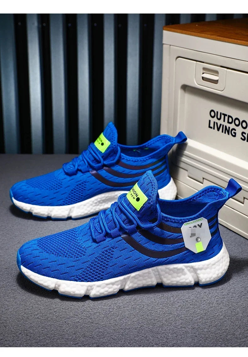 Tênis de corrida respirável com design Fly weave