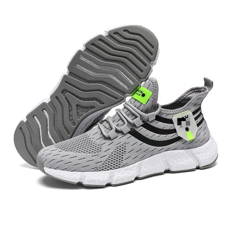 Tênis de corrida respirável com design Fly weave