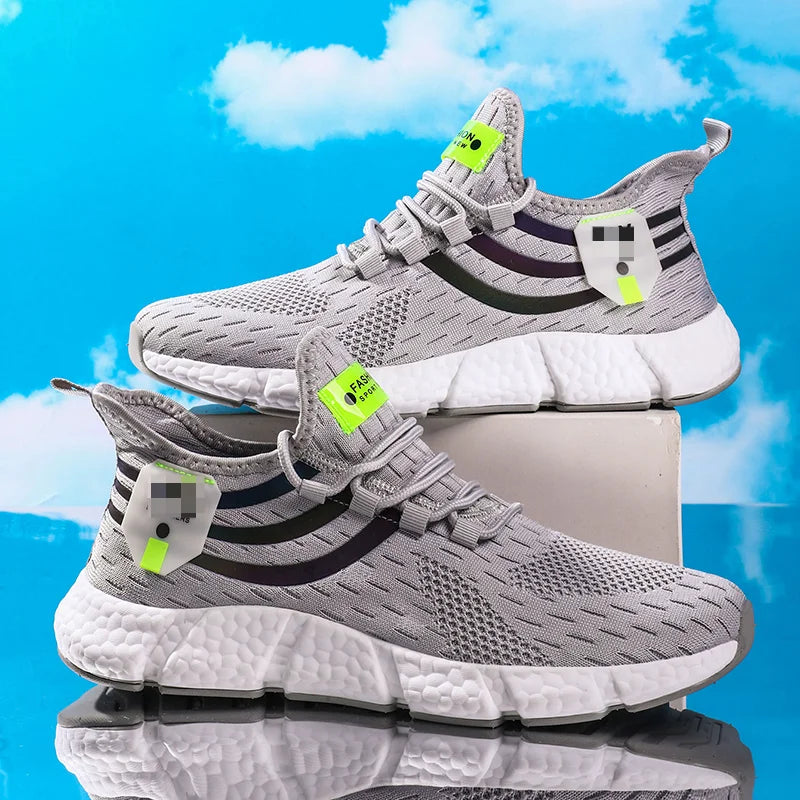 Tênis de corrida respirável com design Fly weave